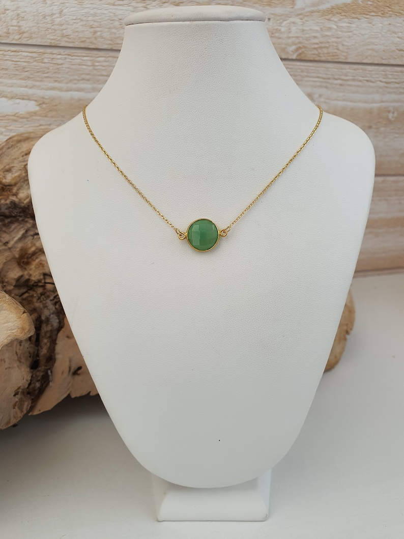 COLLIER CHRYSOPRASE and GOLD