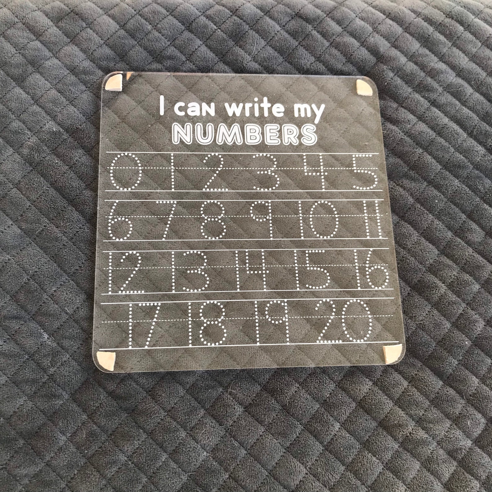 Dry Erase Numbers 120 Tracing Board Engraved Clear Acrylic Etsy