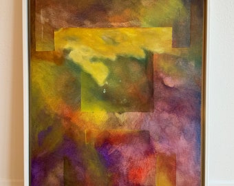 Composition No.4 - Contemporary Wall Art, Acrylic Painting, Geometric Abstraction. (Labor Day Sale). MSALAZARDESIGN.