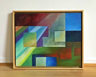 Composition No.12 - Contemporary Wall Art, Acrylic Painting, Geometric Abstraction. MSALAZARDESIGN.