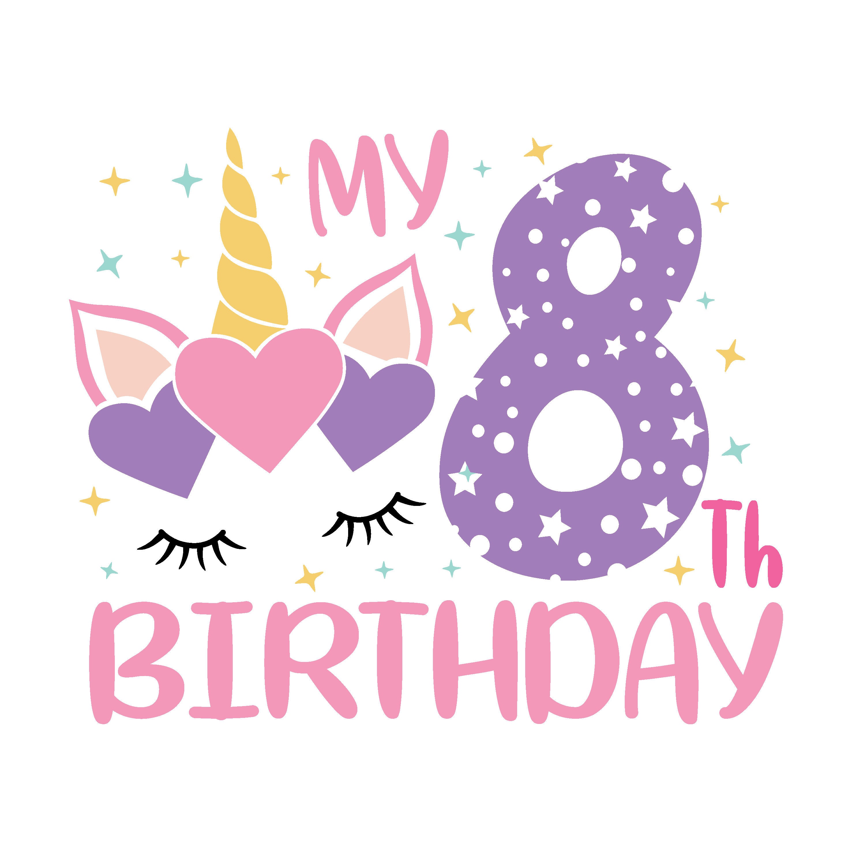 8th Birthday SVG