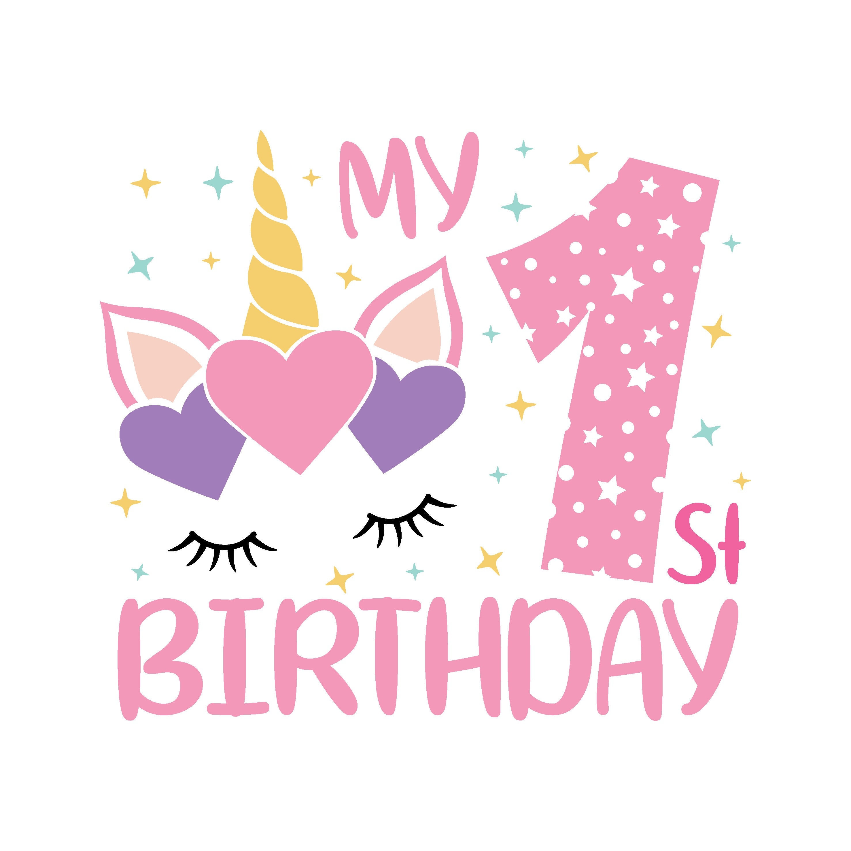 My 1st Birthday Unicorn SVG Instant download | Etsy