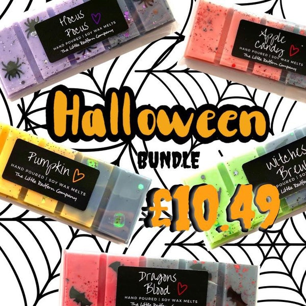 Halloween Soy Wax Melts. Handmade, Highly Fragranced. Coloured With Mica Powder.