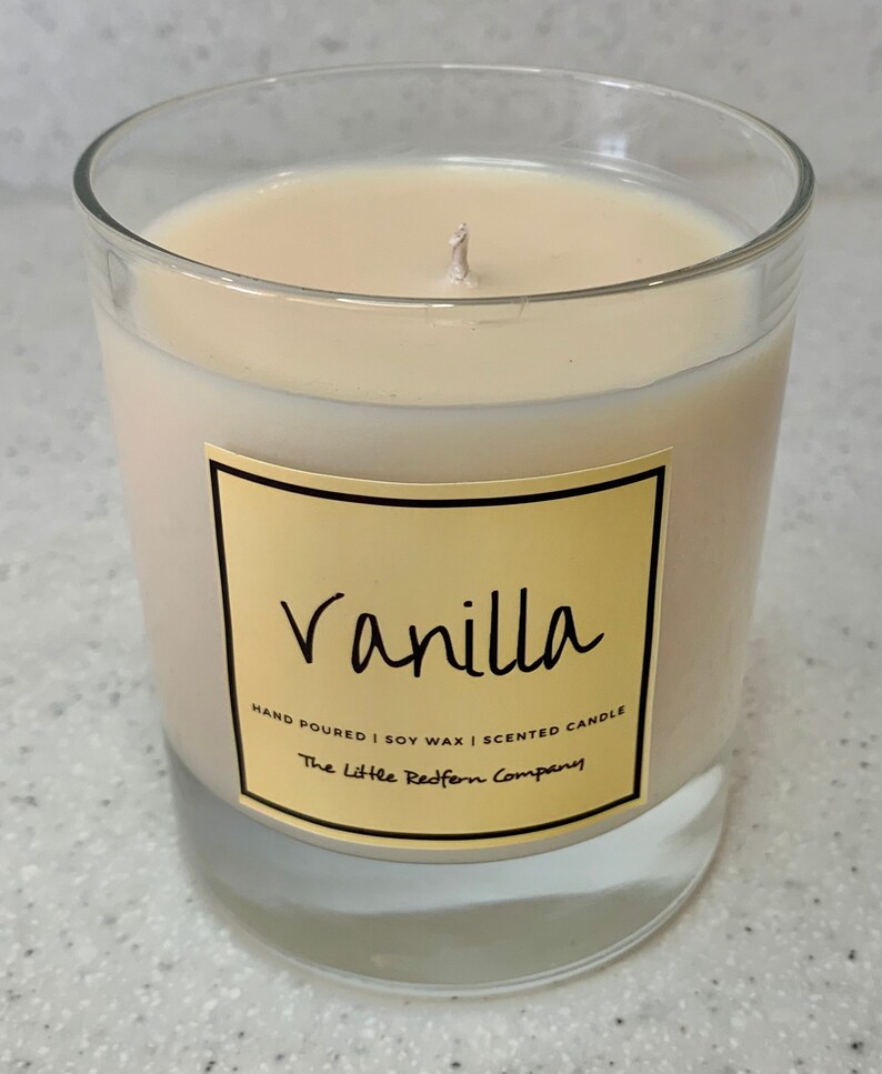Vanilla Highly Scented Soy Wax Candle. 30cl Etsy