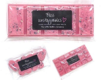 Bliss Unstoppables Inspired Soy Wax Melts. Handmade, Highly Fragranced. Coloured With Mica Powder.