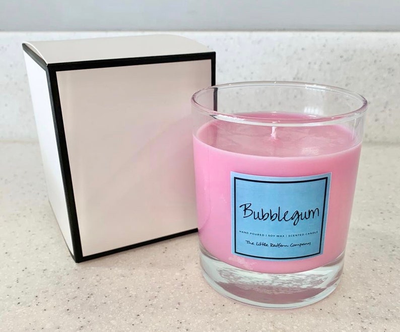 Bubblegum Highly Scented Soy Wax Candle. 30cl Etsy