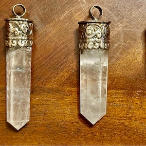 Handmade Large Single Point Himalayan Crystal Pendant