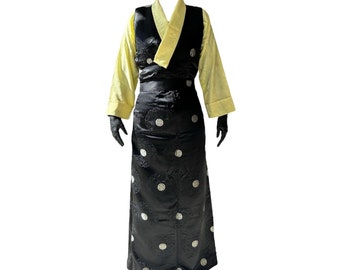 Tibetan Women's Traditional Dress Shirt, Chupa and Apron