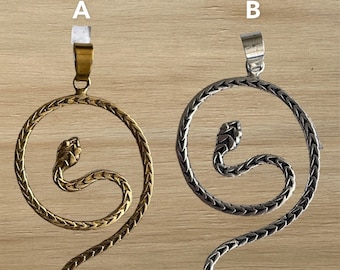 Handcrafted Snake Design Tibetan Metal Pendant