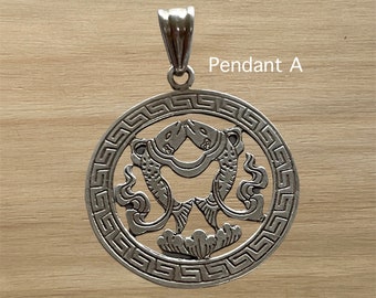 Sterling Silver Tibetan Auspicious Symbol Pendants