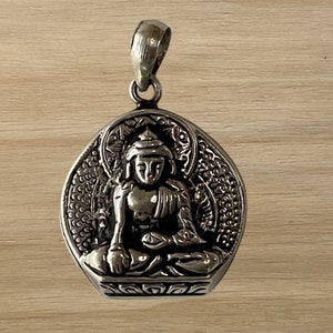Sterling Silver Buddha Meditation Posture Pendant