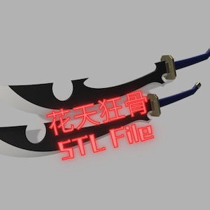 3D FILE-Anime Dual Scimitar Swords