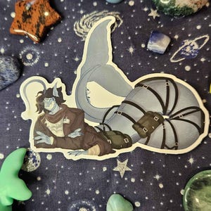Laying Sebastian Solace Sticker