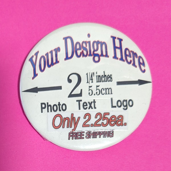 Personalized badge button pin