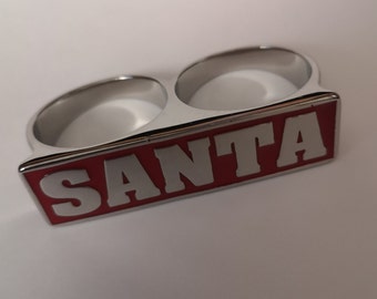 Santa Claus Ring Unique Two Finger Ring