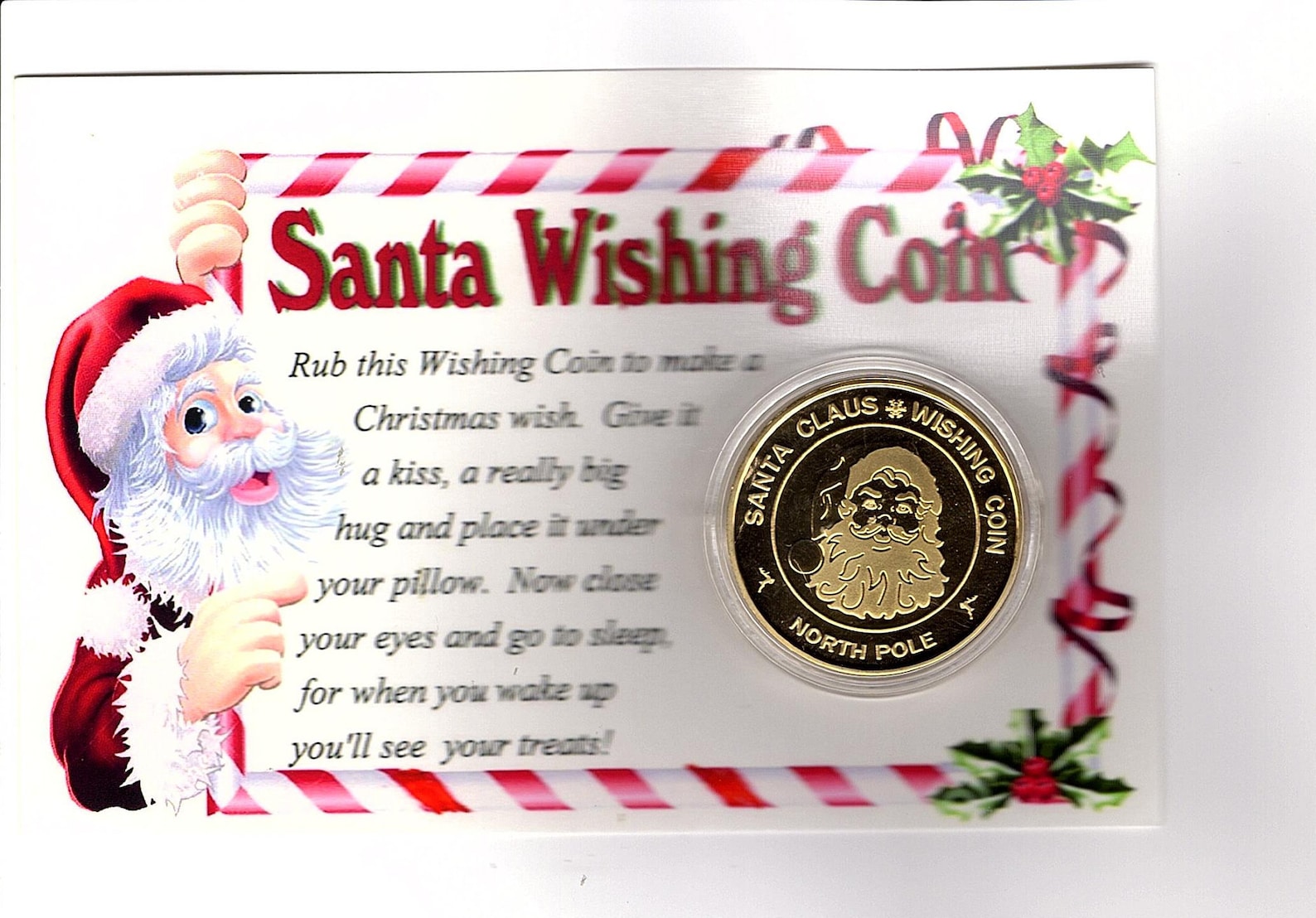 Santa Claus Coin Xmas Collectable Wishing Coin Etsy