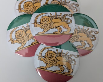 6 Lion & Sun buttons/ pins