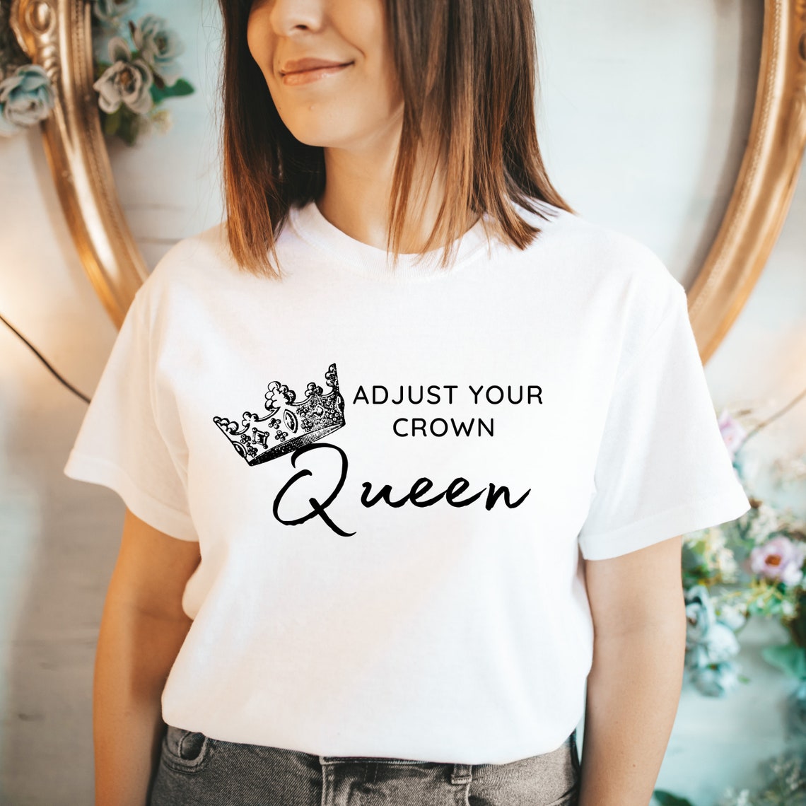 Adjust Your Crown Queen Women's T Shirt Women's | Etsy