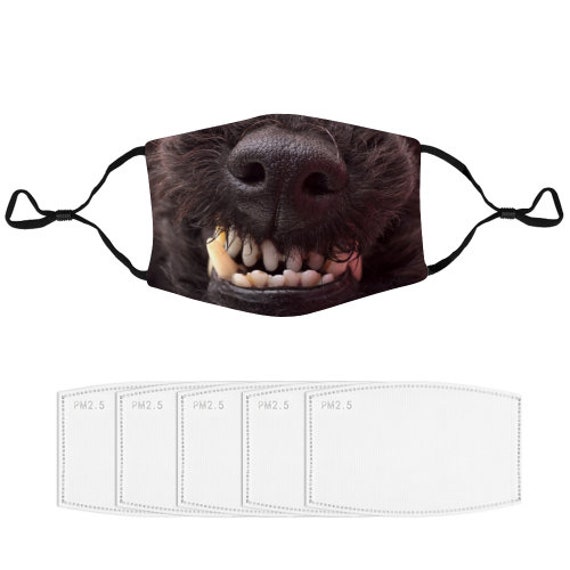 Adjustable Dog Face Mask 5 Five layered Filters Included And Etsy
