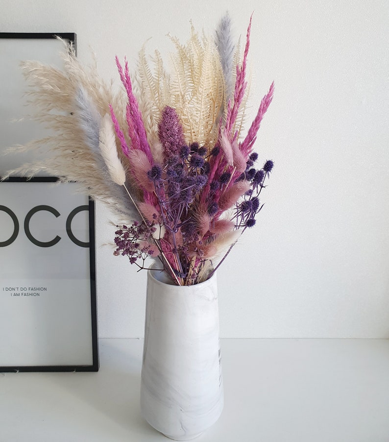 Dried flower bunches Dry preserved bouquet Natural vase Etsy