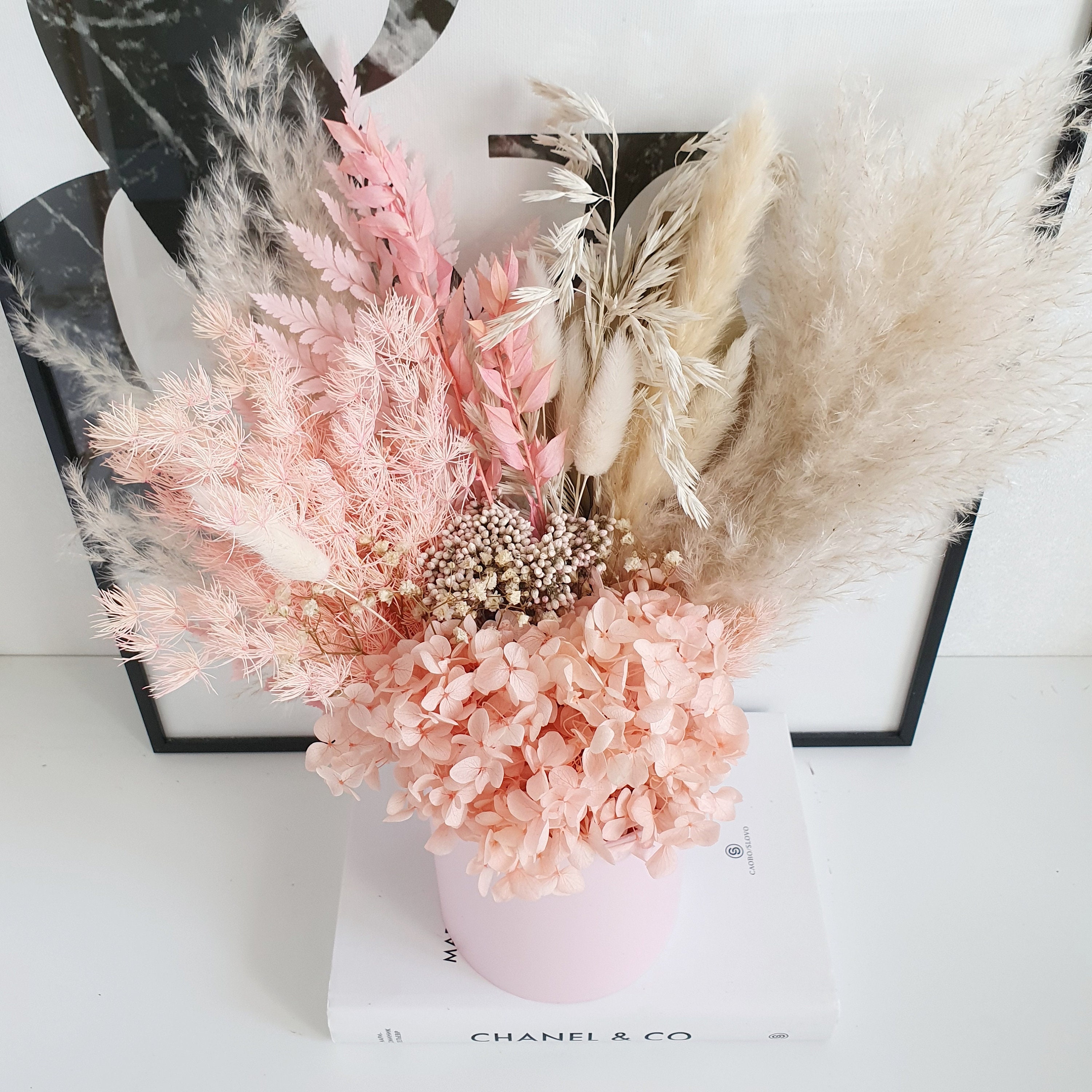 Dried flower bunches BLUSH Dry preserved flowers Gift for Etsy