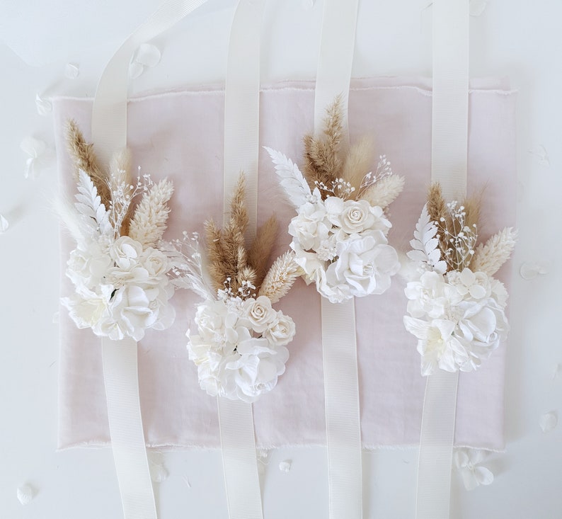 Dried flower wrist corsage Flower corsage Rustic flower Etsy