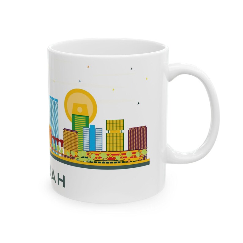 Jeddah Saudi Arabia Coffee Mug 11oz Ceramic, Dishwasher and Microwave