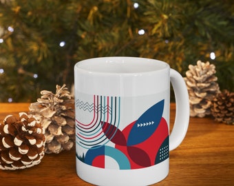 Tasse à Café Drapeau Italien : Grande Tasse En Céramique Noire De 15 Oz - France