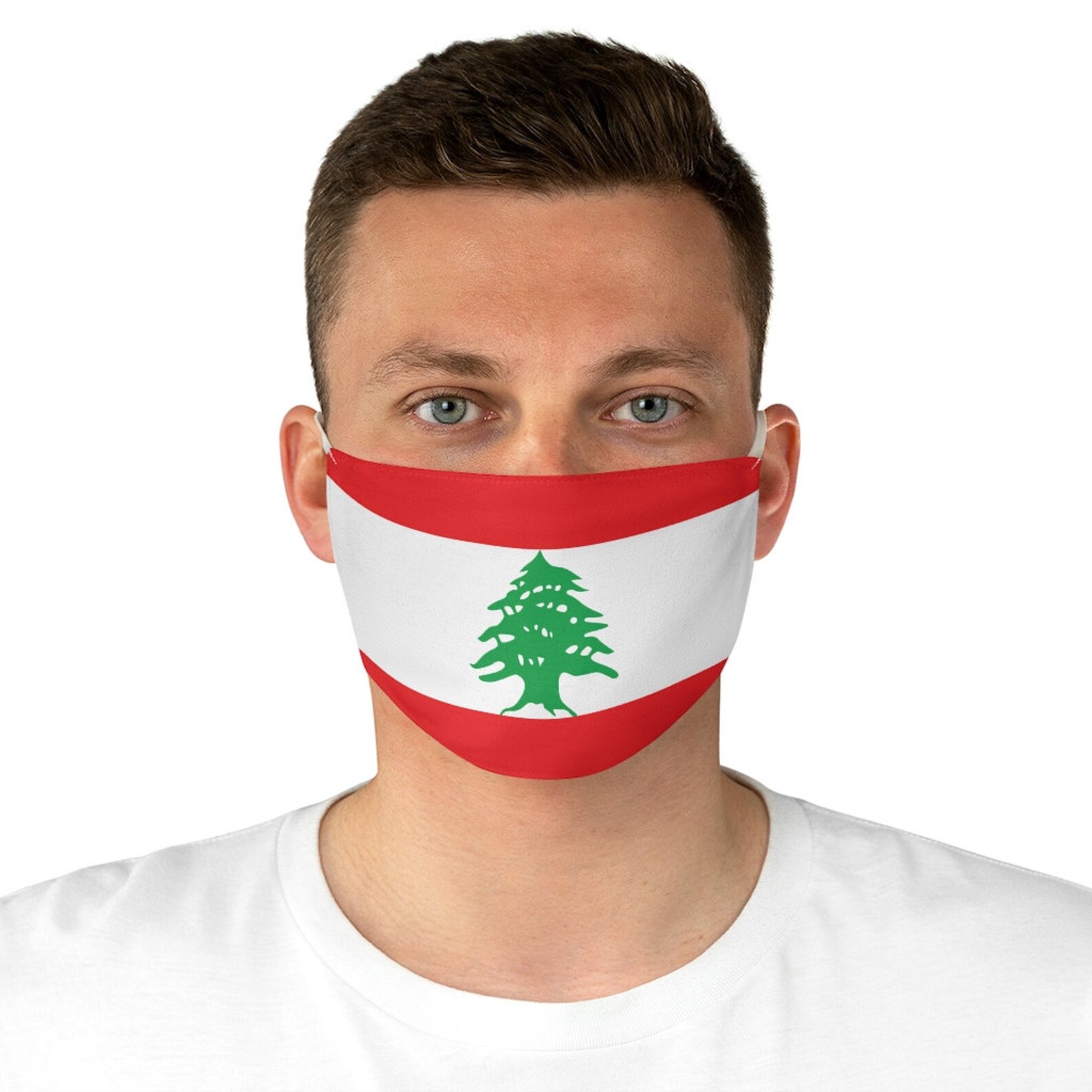 Lebanon Lebanese Flag Fabric Cloth Face Mask Adult Unisex Etsy
