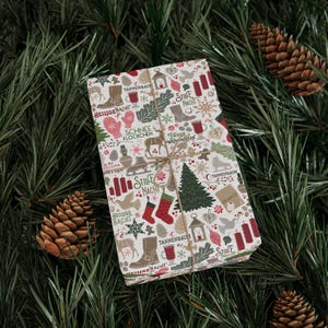 Christmas in Germany Wrapping Paper - Holiday Gift Wrap Paper - German Traditions, Festive Winter, Christkindlmarkt - Matte Finish, 3 Sizes