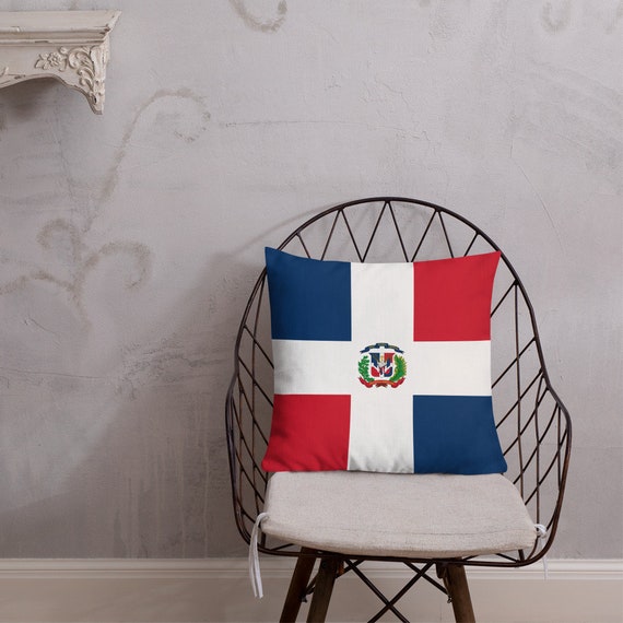 Dominican Republic Accent Throw Pillow D.R. Flag Inspired Etsy