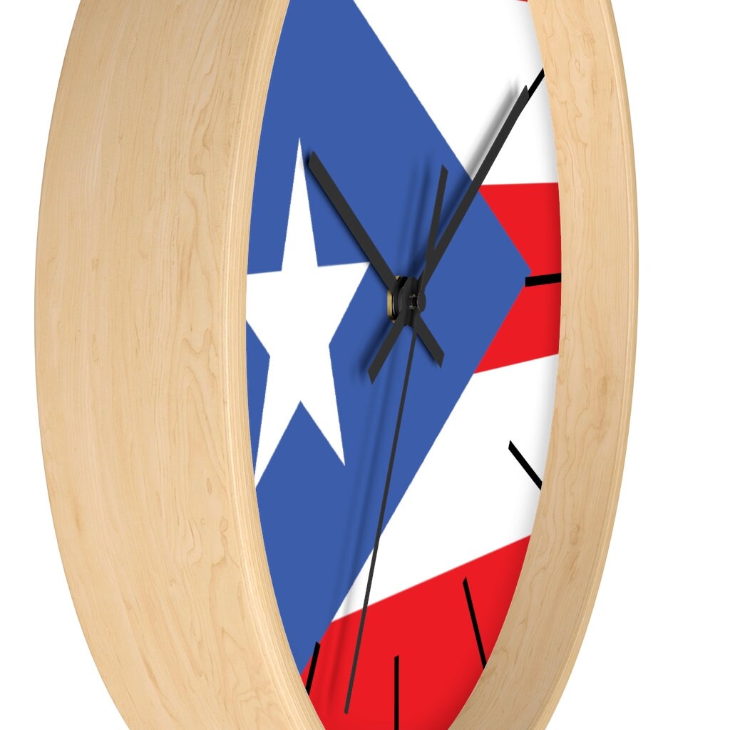 Puerto Rico Rican Inspired 10 Wall Clock Puertorriqueño Etsy