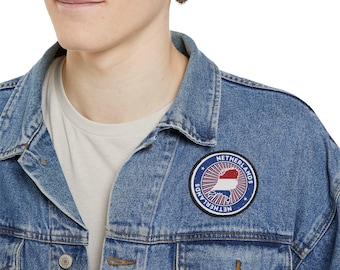 Écusson drapeau des Pays-Bas : souvenir de voyage thermocollant vintage (3 pouces)