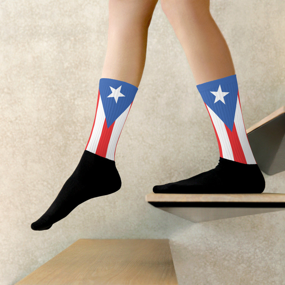 Puerto Rico Socks Puerto Rican Flag Inspired Sublimation Print Etsy