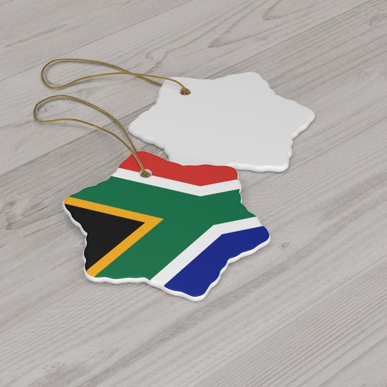 South Africa Christmas Ornament Ceramic South African Flag Inspired Porcelain Gift Holiday Decoration World Heritage Travel Themed image 9