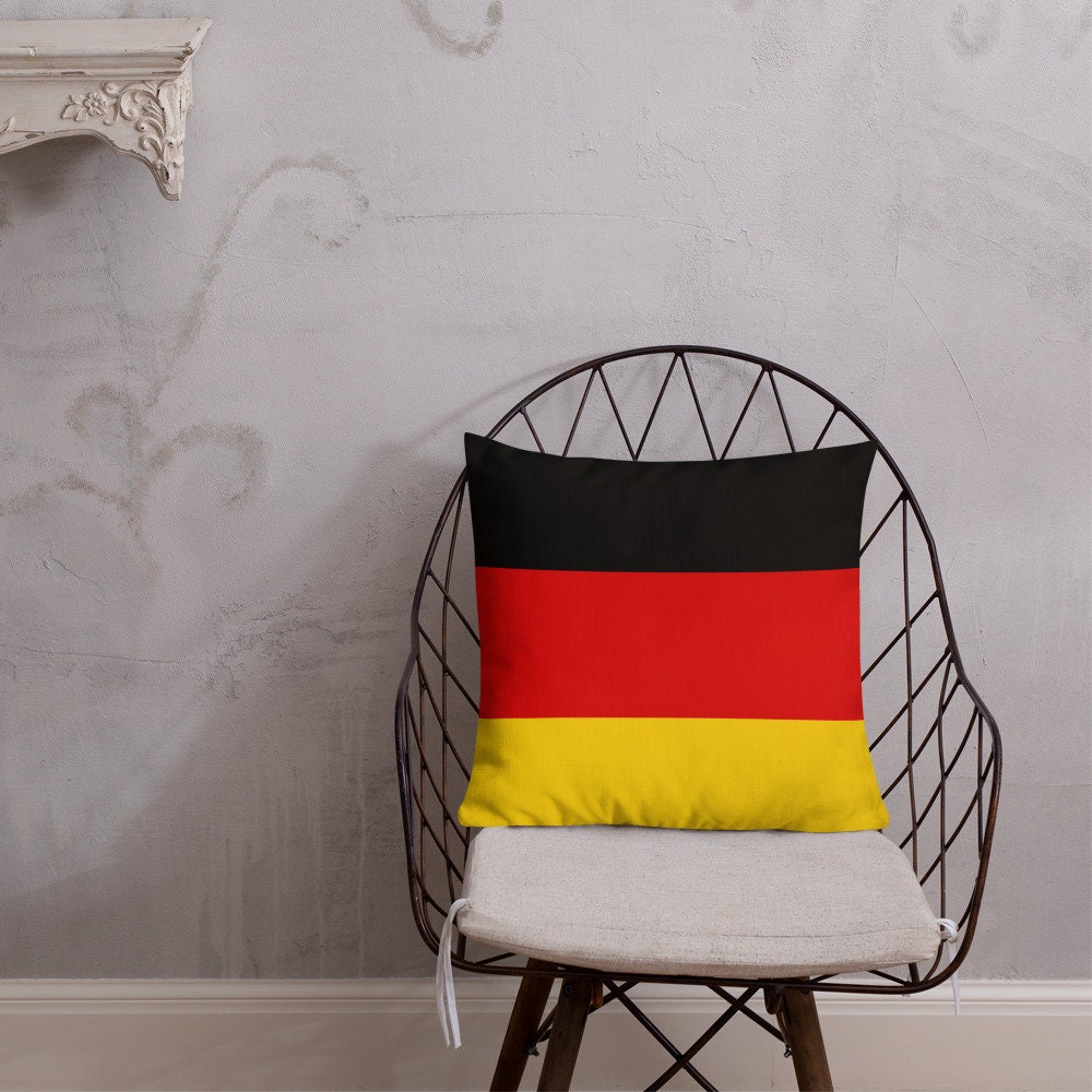 Germany Accent Throw Pillow Germany Flag Inspired Print World Etsy