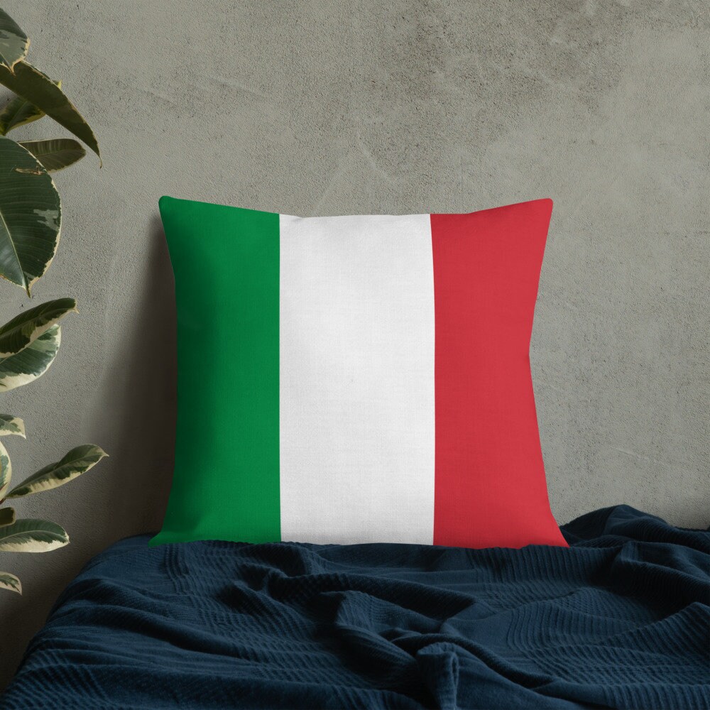Italy Accent Throw Pillow Italian Flag Inspired World Heritage Etsy