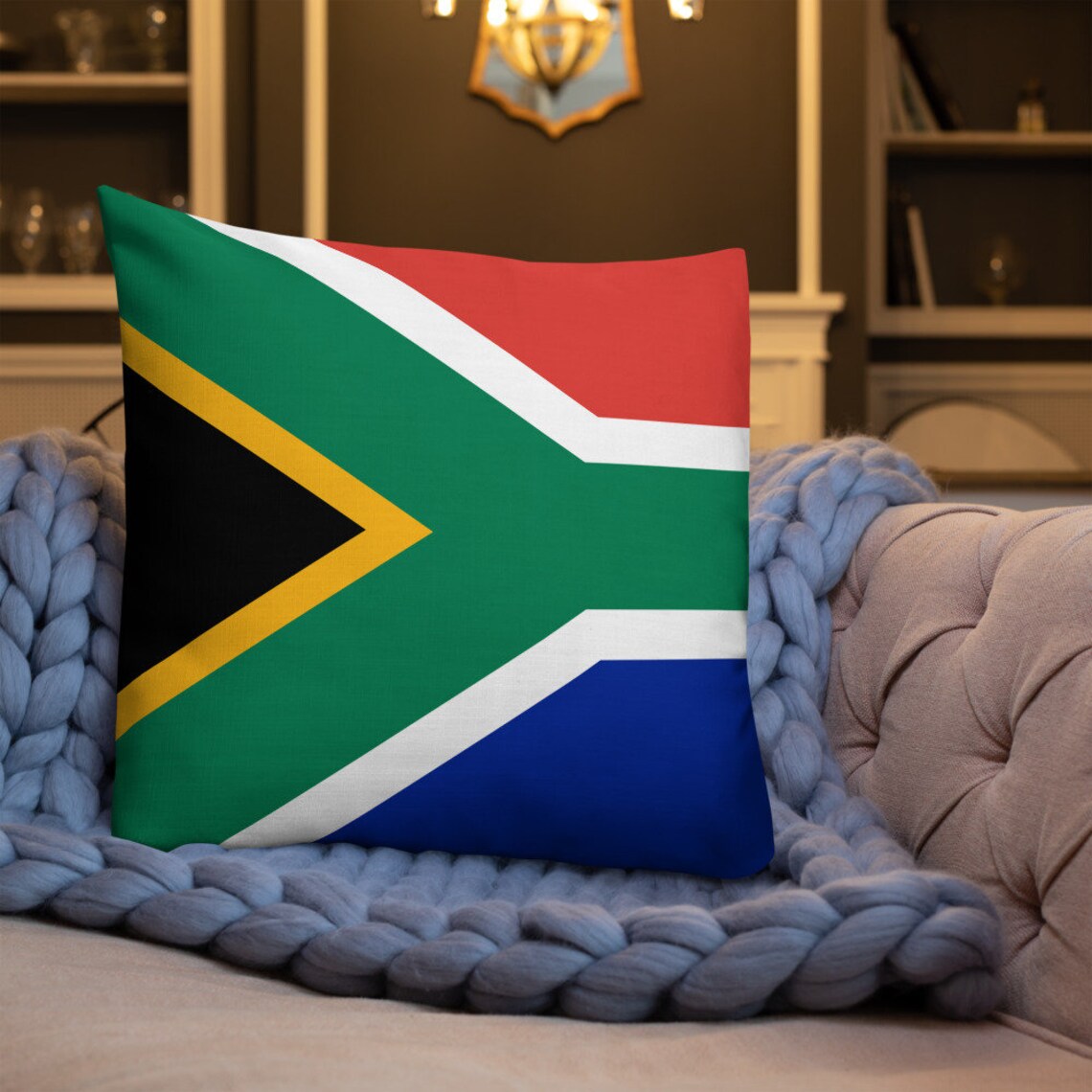 South African Accent Throw Pillow S. African Flag Inspired Etsy