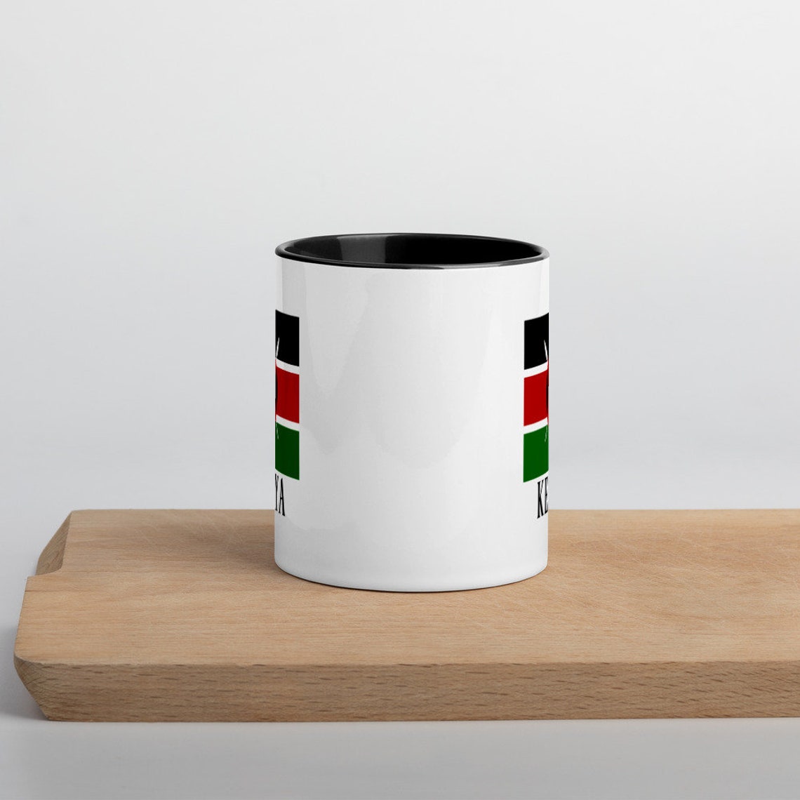 Kenya Coffee Mug with Color Inside Kenyan Flag Print with Etsy