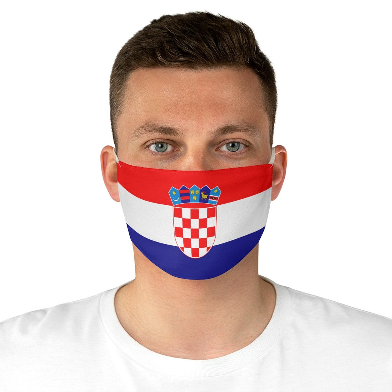 Croatia Croatian National Flag Fabric Cloth Face Mask Etsy
