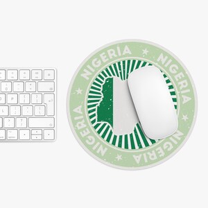 Nigeria Mouse Pad, Gift for Travel Lover - Unique Desk Accessories, Travel Themed Office Decor, Non-Slip Gaming Pad, Souvenir Gift