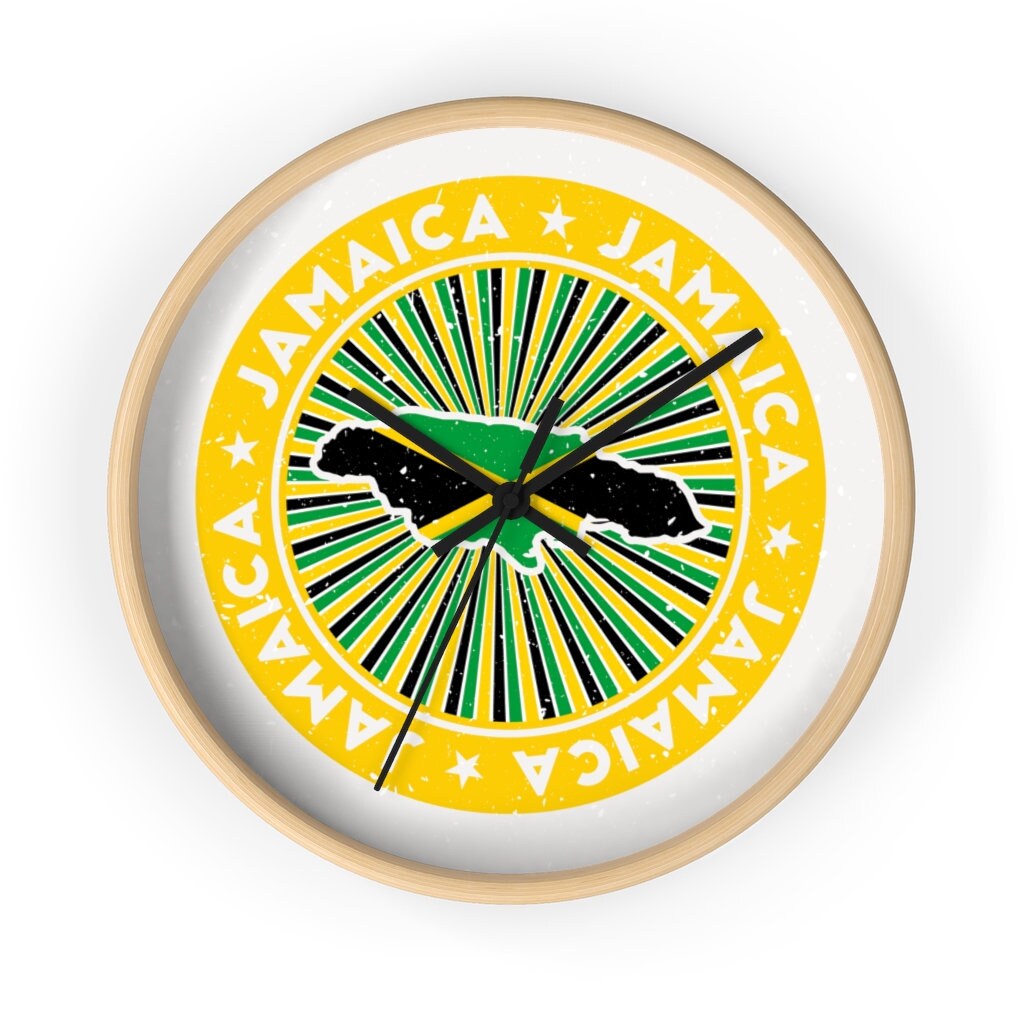 Jamaica 10 Wall Clock Vintage Print Jamaican Country Etsy