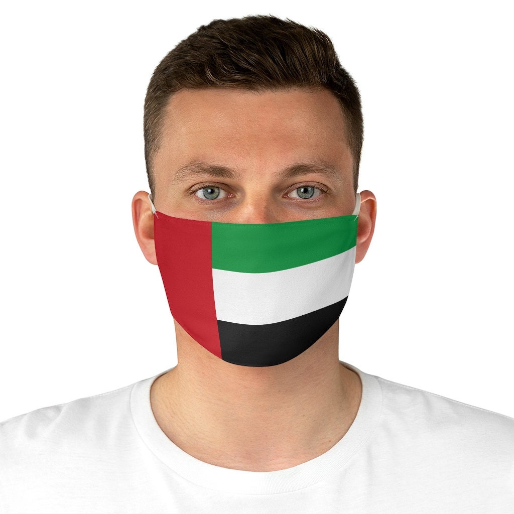 United Arab Emirates UAE Emirati Flag Inspired Cloth Face Mask Etsy