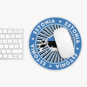 Estonia Mouse Pad, Gift for Travel Lover - Unique Desk Accessories, Travel Themed Office Decor, Non-Slip Gaming Pad, Souvenir Gift