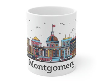 Taza de café de Montgomery, Alabama: recuerdo del horizonte de la ciudad