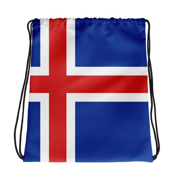 Islande sac à dos sac à cordon drapeau islandais imprimé sport de sport  épaule salle de sport unisexe polyester patrimoine mondial voyage amoureux  cadeau -  France