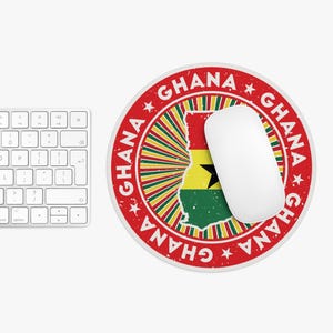 Ghana Mouse Pad, Gift for Travel Lover - Unique Desk Accessories, Travel Themed Office Decor, Non-Slip Gaming Pad, Souvenir Gift