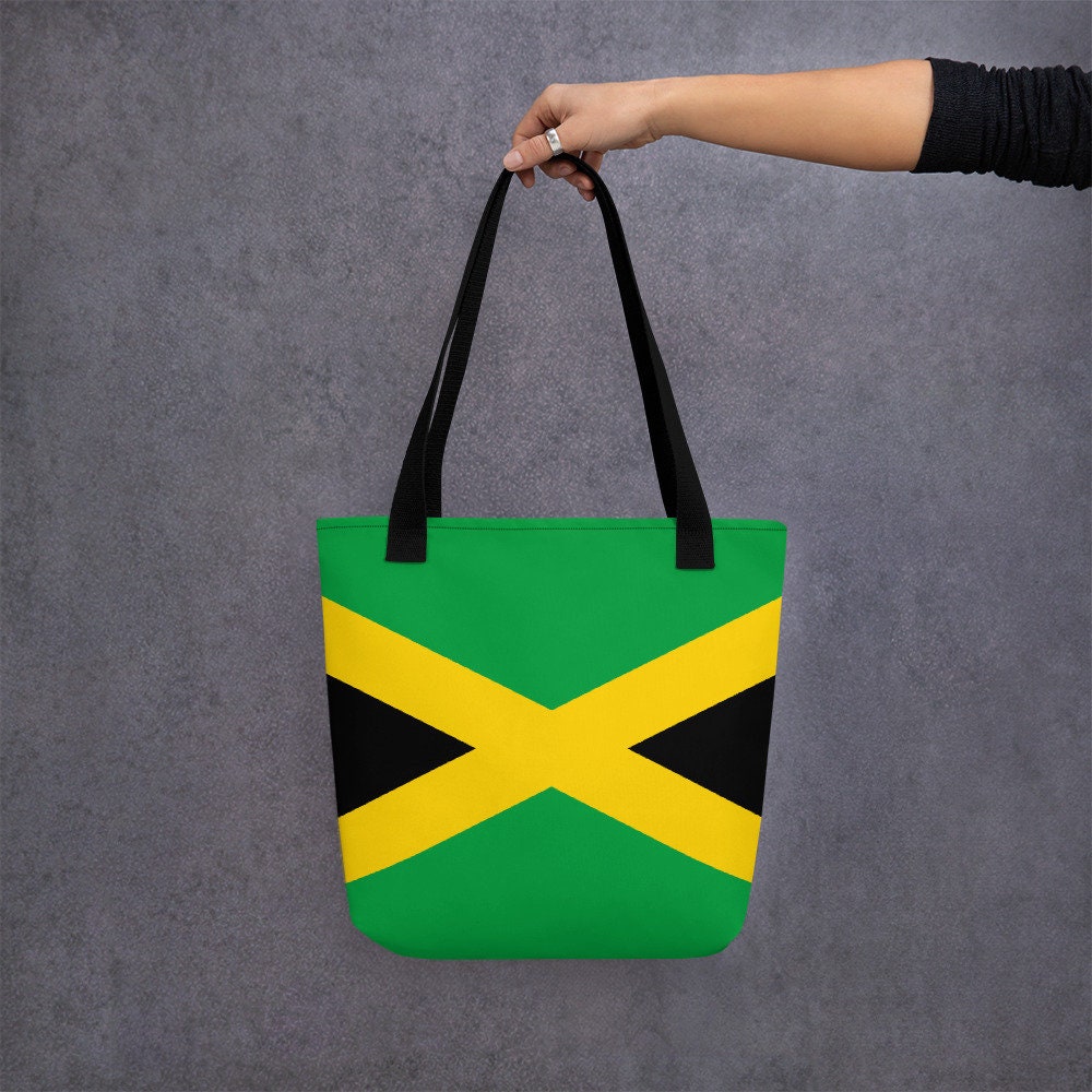 Womens Canvas Large Tote Shoulder Handbag Jamaican Flag Large Capacity Bags Womens Canvas Large Tote Shoulder Handbag Jamaican Flag Large Capacity Bags