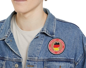 Toppa Riflettente Germania Con Bandiera Ricamata - Emblema Tattico Termoadesivo Da Cucire - 2 Pezzi Con Retro In Velcro