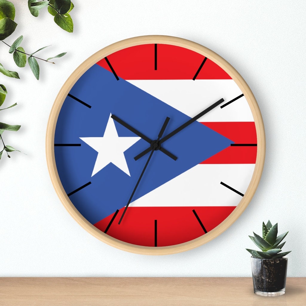 Puerto Rico Rican Inspired 10 Wall Clock Puertorriqueño Etsy